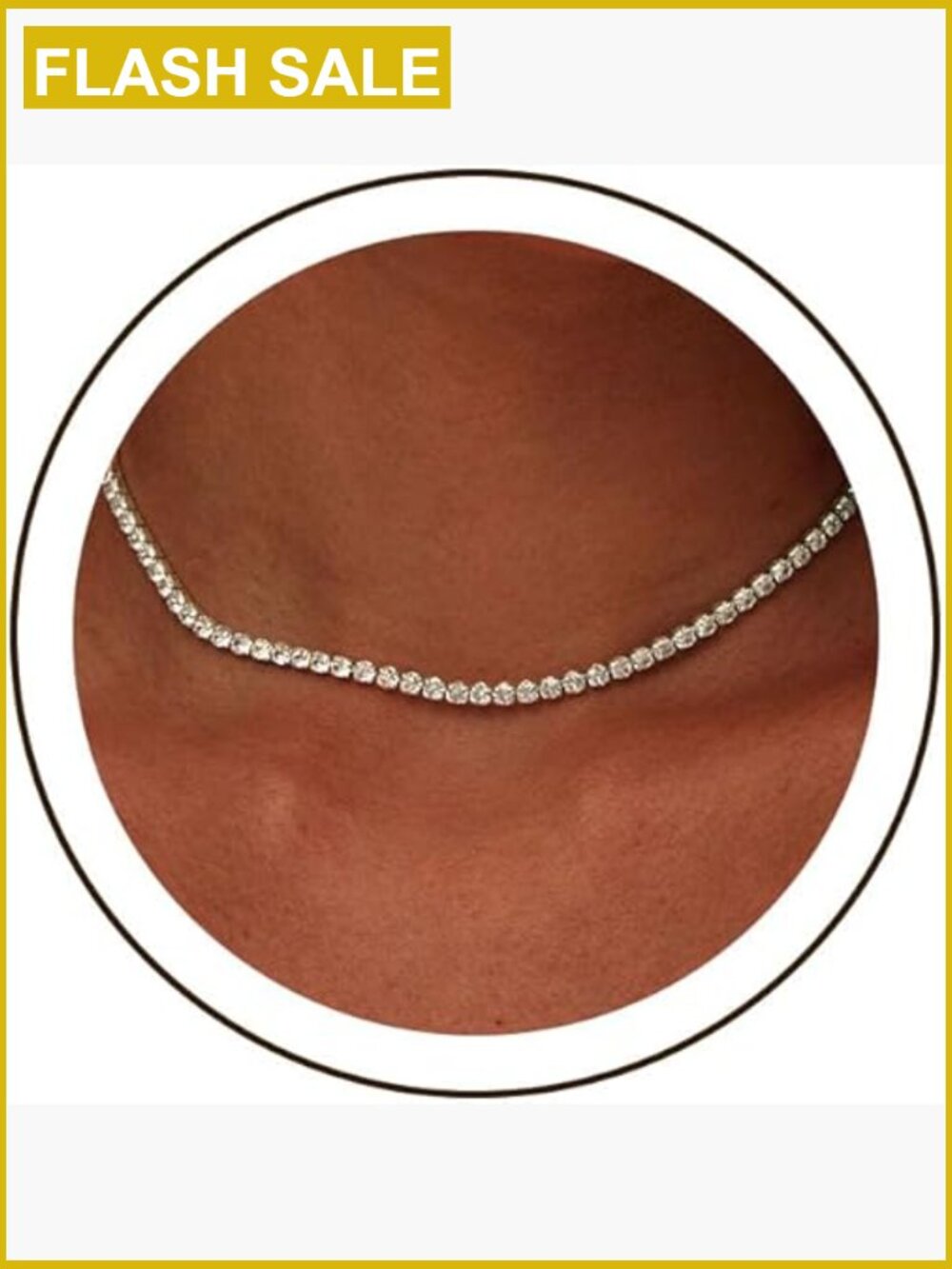 14K Gold Plated Cubic Zirconia Butterfly Choker Necklace Dainty Tennis Chain